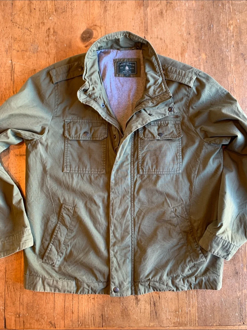 G.H. Bass & Co. Olive Green Military Field Jacket
